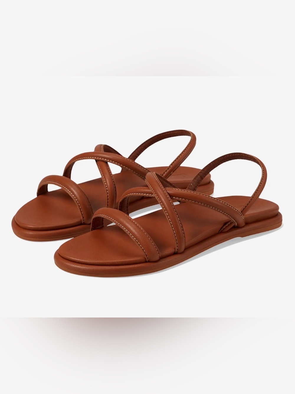 OluKai Tiare Leather Strappy Sandals, Fox Brown, NWT, Women’s Size 11 (EUR 41)